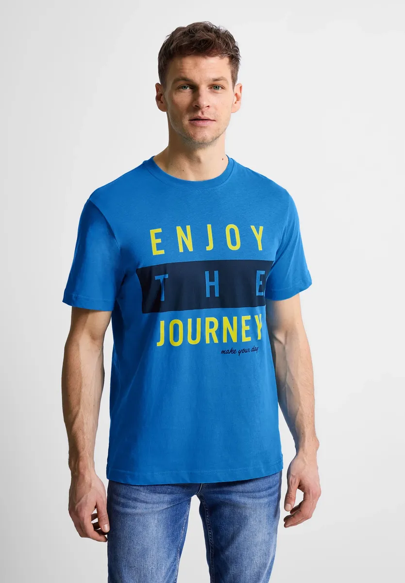 

Футболка STREET ONE MEN из чистого хлопка, синий