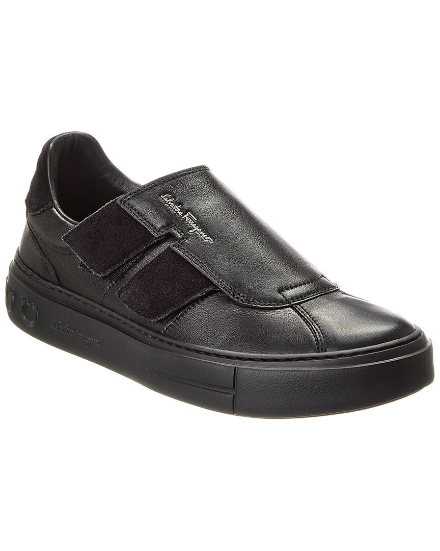 

Ferragamo Lima Vit кожаные кроссовки в стиле сэддл спорт Salvatore Ferragamo, черный