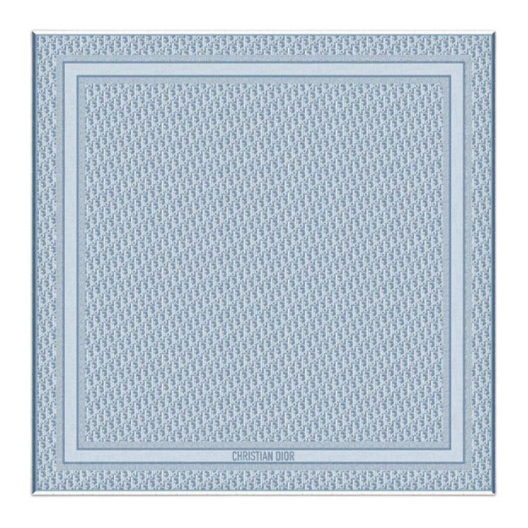 

DIOR Шаль из шелка тутового шелкопряда женская голубая, Blue