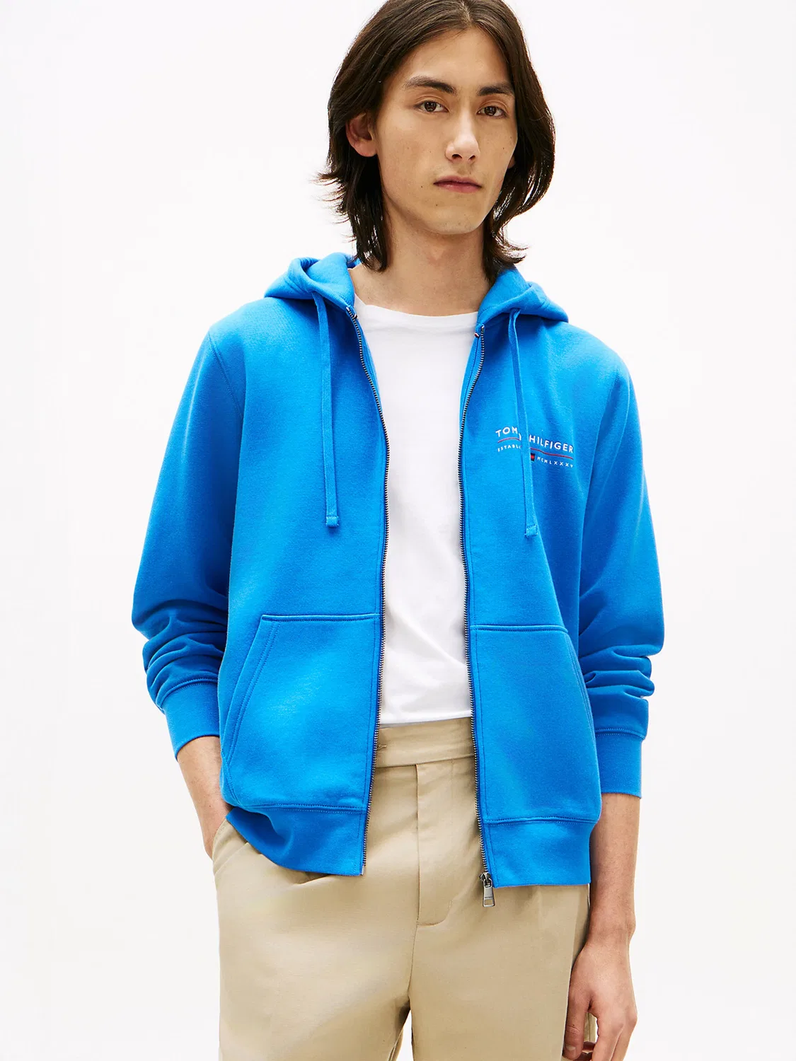 Толстовка на молнии Tommy Hilfiger, Cobalt Blue — фото 2