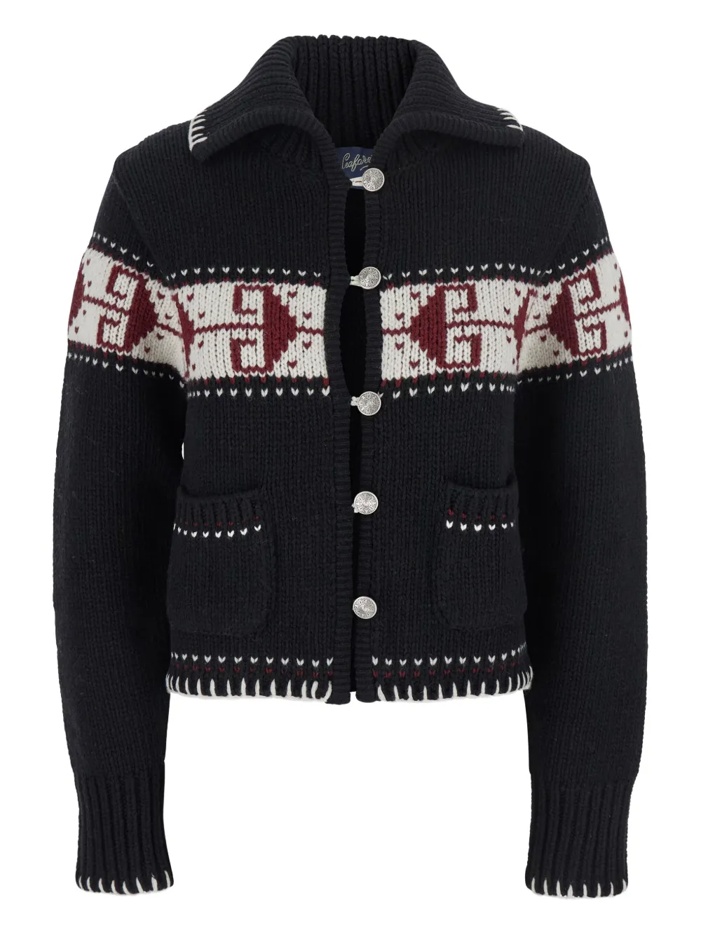 

Кардиган на пуговицах с орнаментом Seafarer, черный