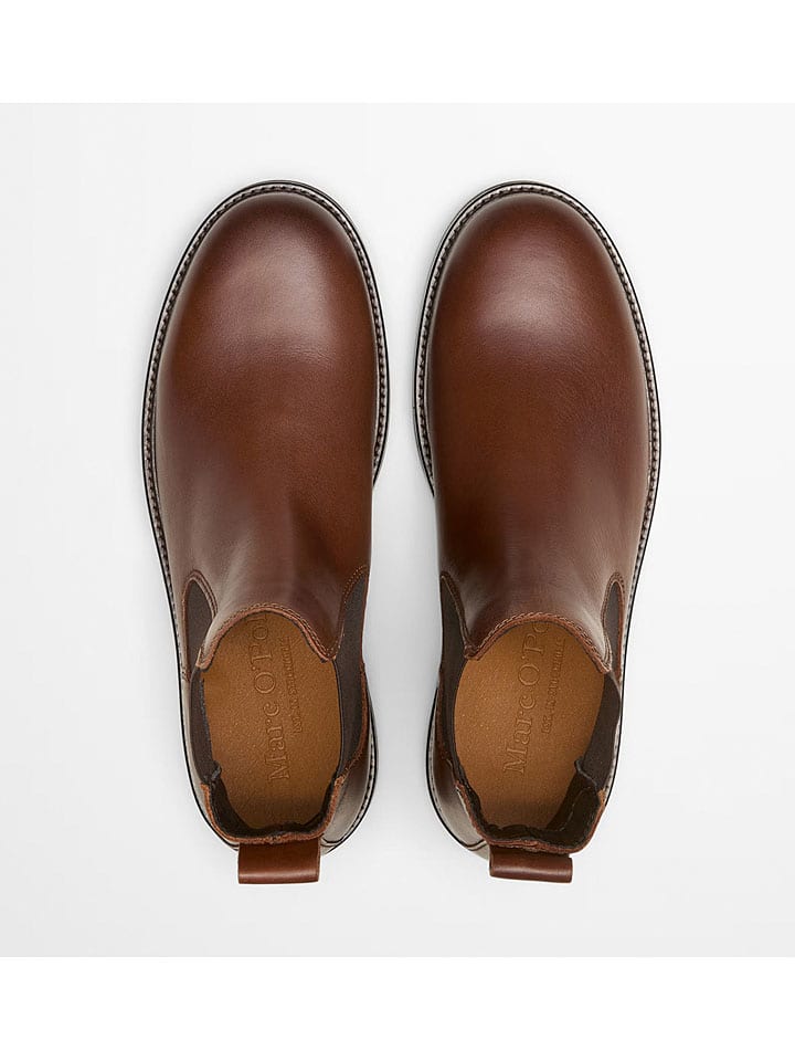 Marc O'Polo Shoes Кожаные ботинки челси "Рони" светло-коричневого цвета — фото 3