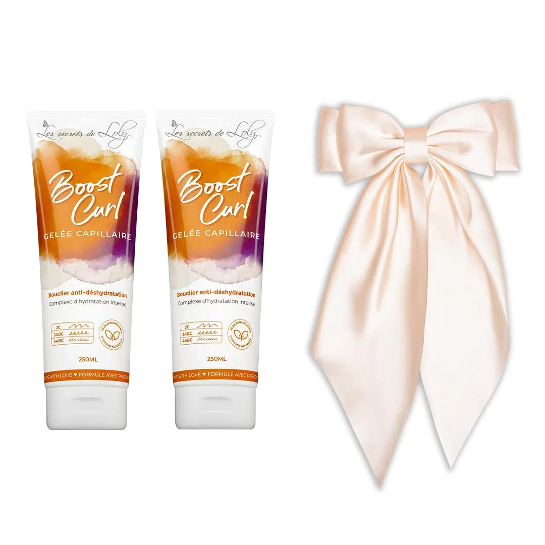 Набор Les Secrets de Loly Boost Curl Twin Pack: 2 геля для укладки + сатиновый аксессуар Les Secrets De Loly