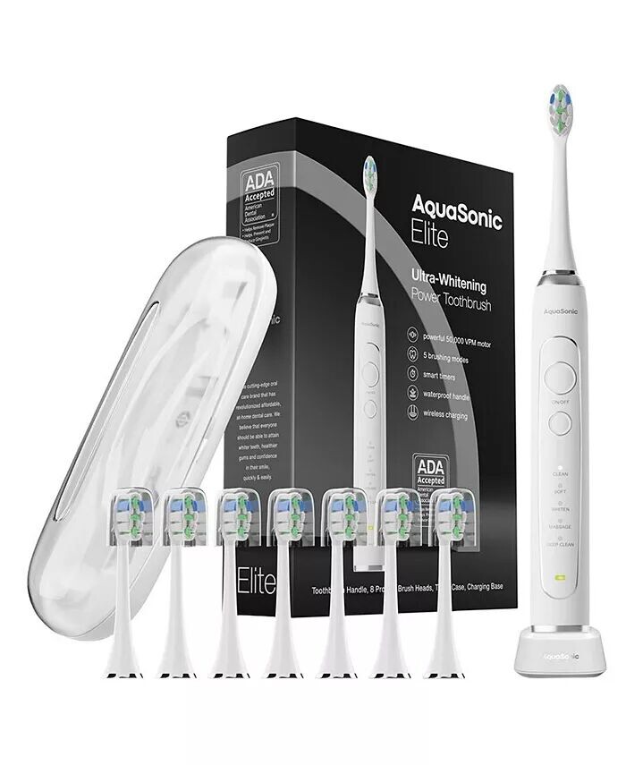 

Elite - Набор перезаряжаемых зубных щеток Advanced Ultra Whitening Aquasonic, белый
