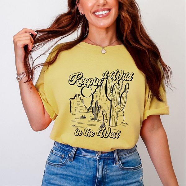 

Футболка Keepin it wild in the west garment dyed Simply Sage Market, Mustard, Зеленый, Футболка Keepin it wild in the west garment dyed Simply Sage Market, Mustard