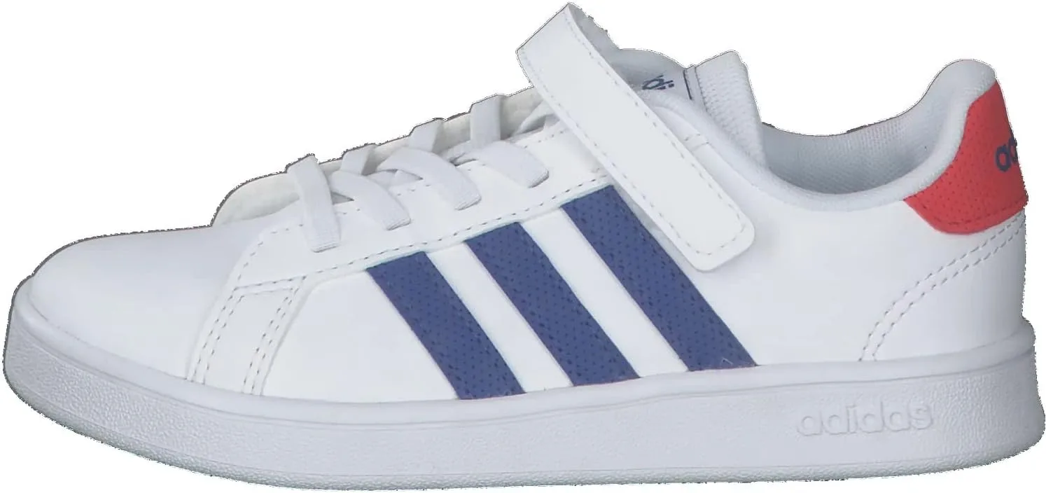 Детские теннисные кроссовки унисекс Grand Court Lifestyle на шнуровке adidas, ярко-красный — фото 2