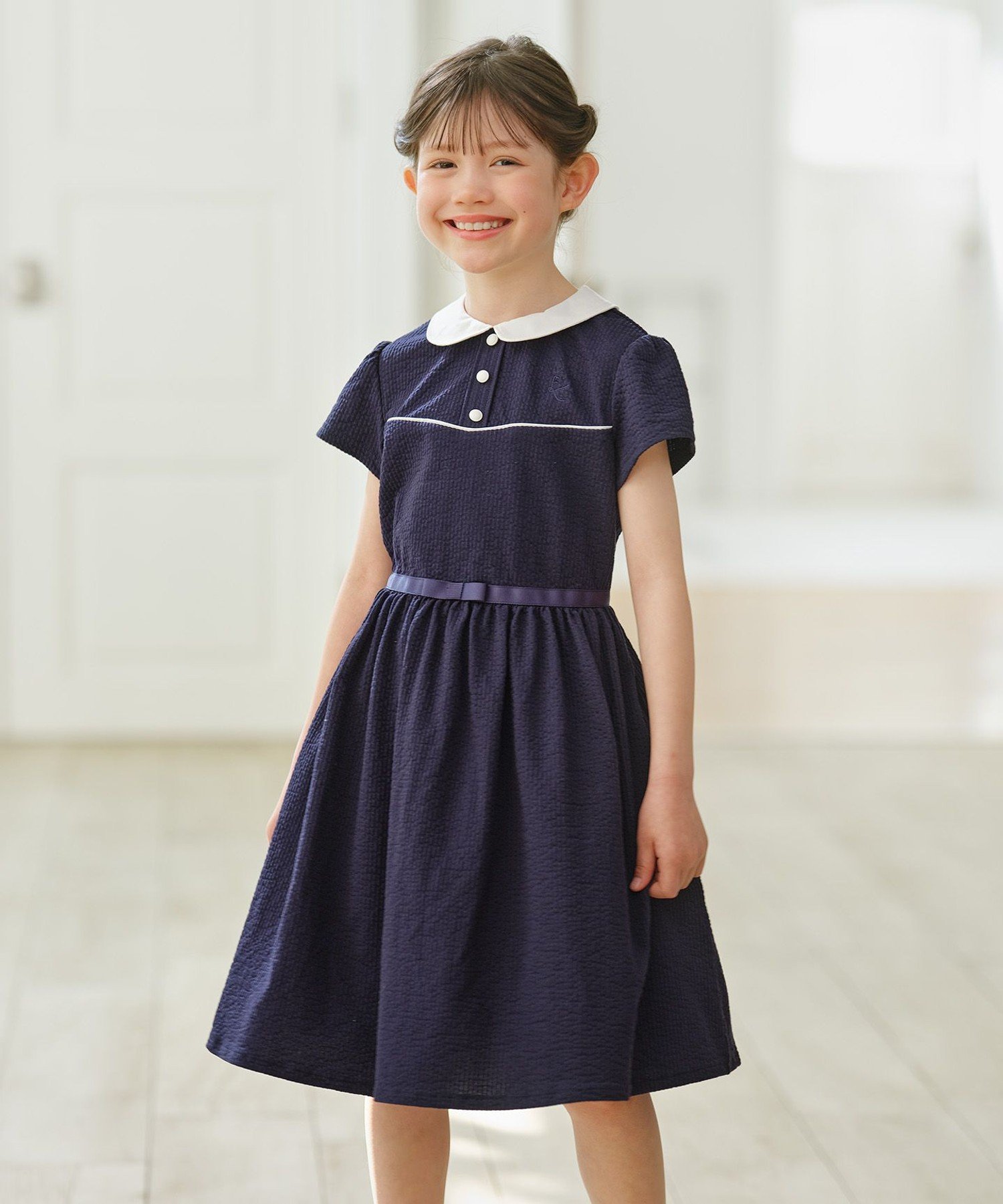 [110-140 см] Футбольное полосатое платье Kids Suite, Navy [075]