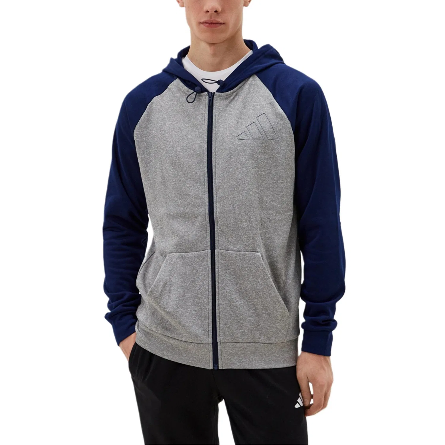 Куртка AEROREADY мужская темно-синяя Adidas, Dark Blue — фото 4