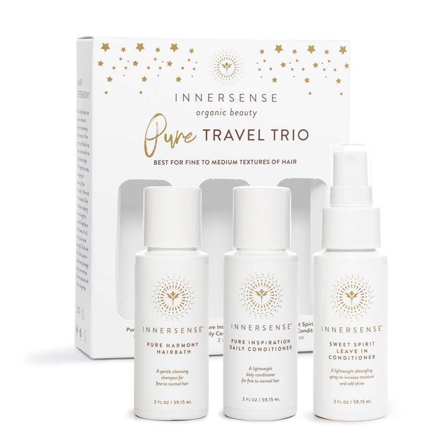 

Шампунь Innersense Pure Travel Trio Set, Pure Harmony Hairbath 59,15 ml + Pure Inspiration Daily Conditioner 59,15 ml + Sweet Spirit Leave In Conditioner 59,15 ml / 1 Stk.