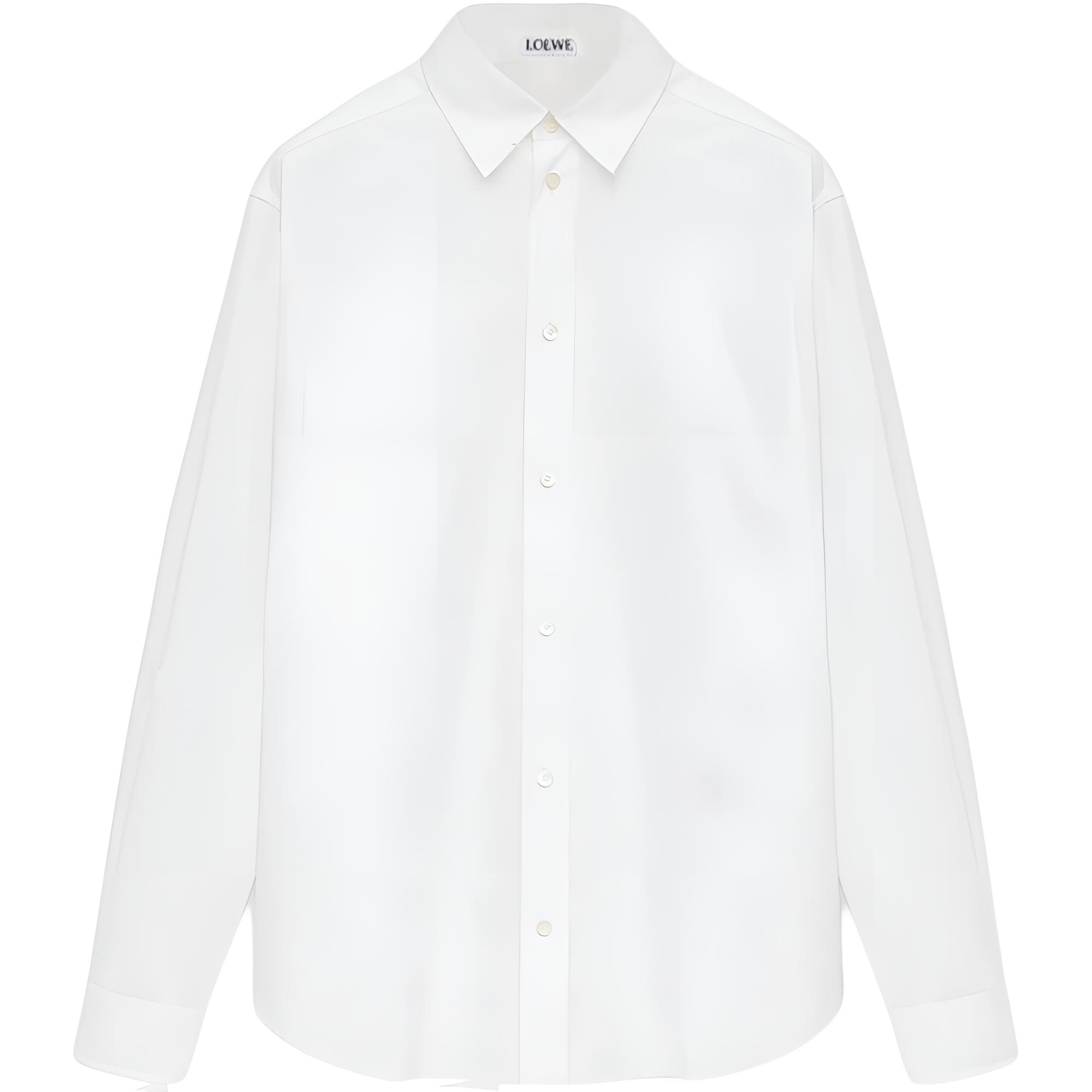 

LOEWE Рубашка Anagram для мужчин, белая, с умеренным лацканом