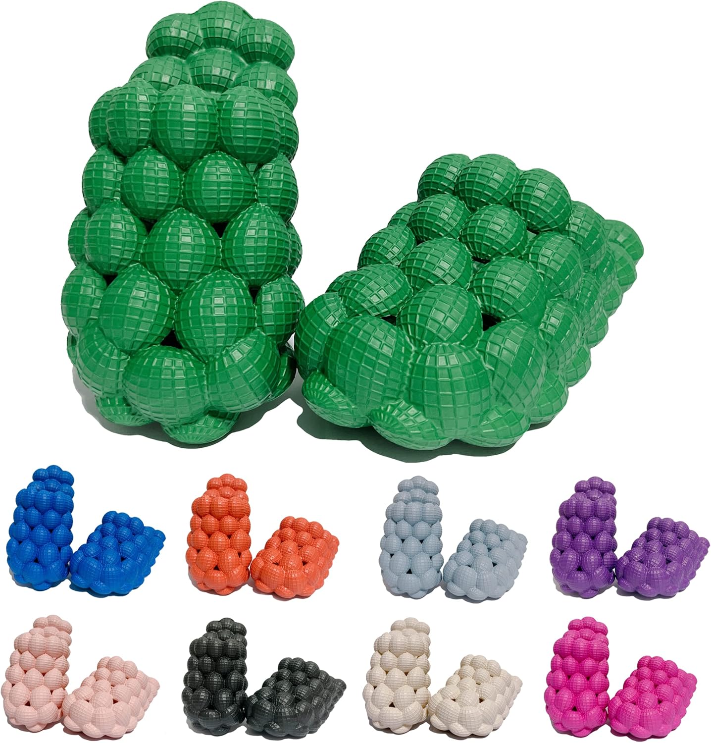 

Забавные шлепанцы с пузырьками из личи, мужские и женские Aulunrux, зеленый