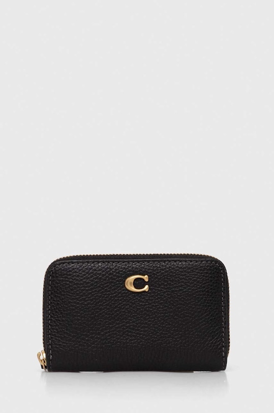 

Кожаный кошелек Coach, черный
