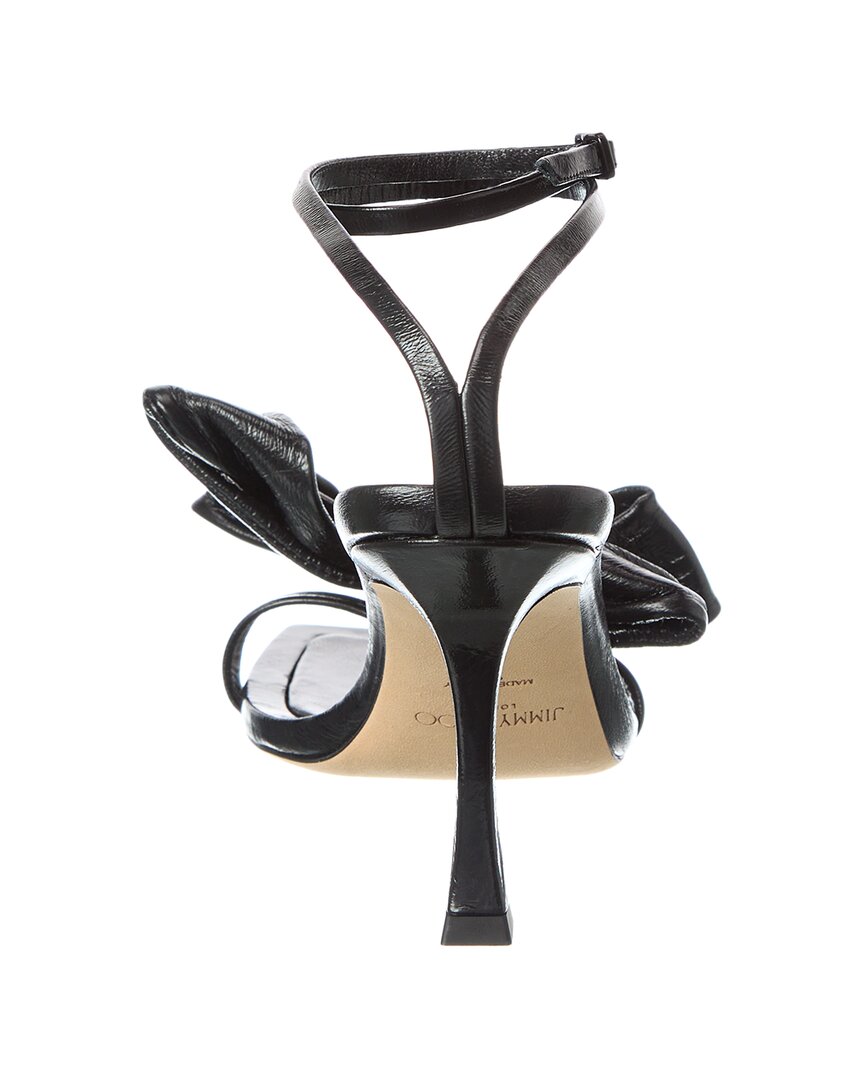 Jimmy Choo Staz 90 Leather Sandal, черный — фото 3