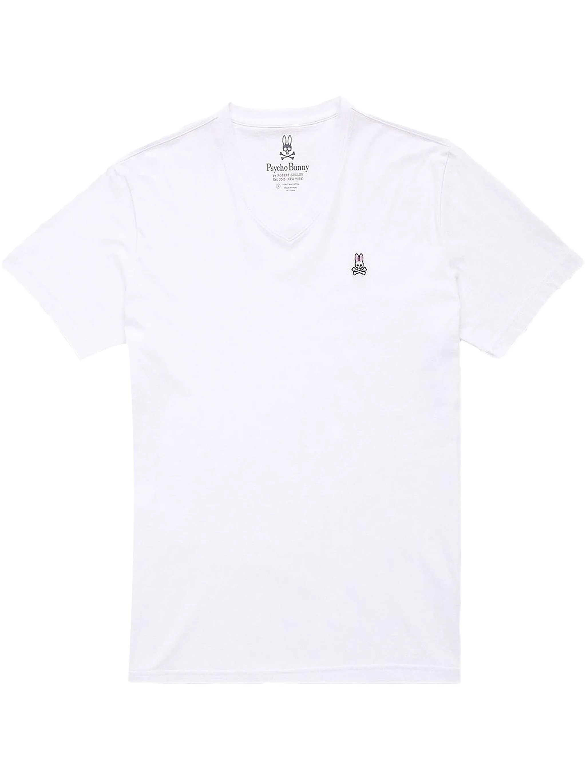 

Футболка с V-образным вырезом Psycho Bunny, белый