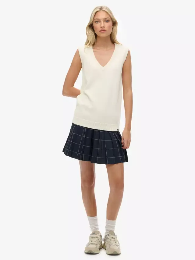 Вязаная майка Athletic Essentials Heritage Superdry, Desert Bone Offwhite — фото 3
