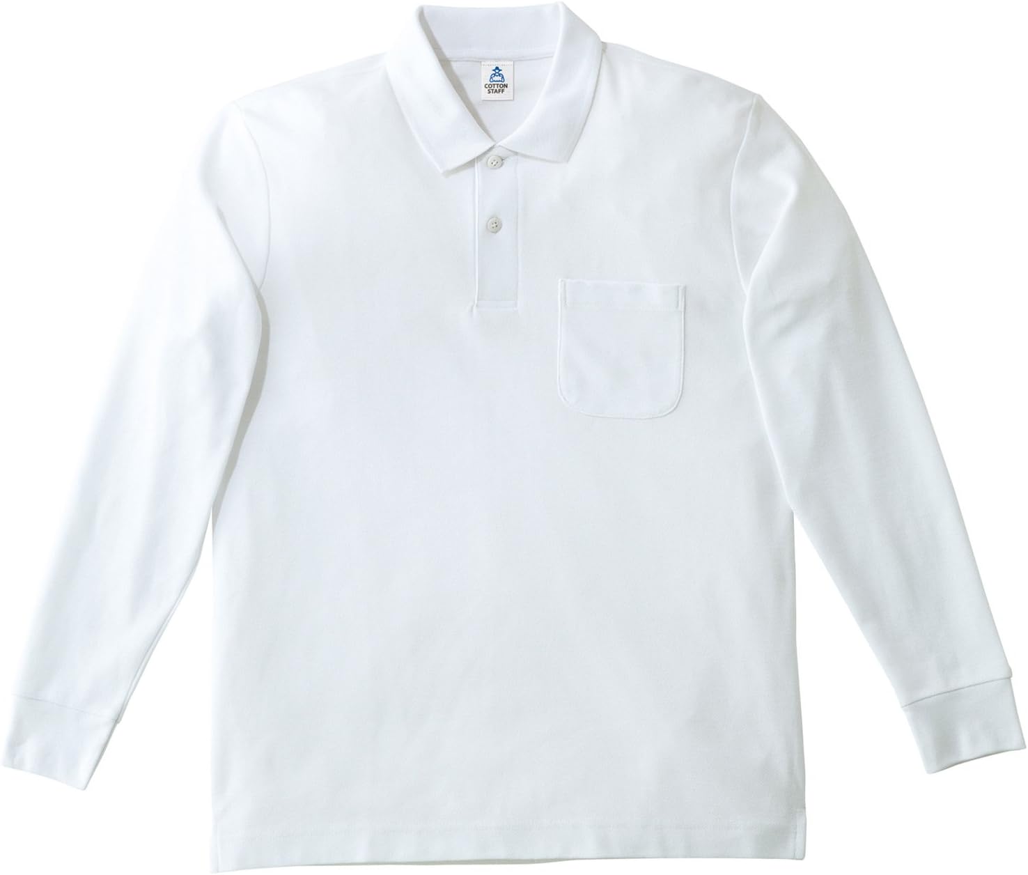 

Мужская поло-рубашка LIFEMAX MS3115 из ткани CVC Pique Dry с длинными рукавами и карманами, белый