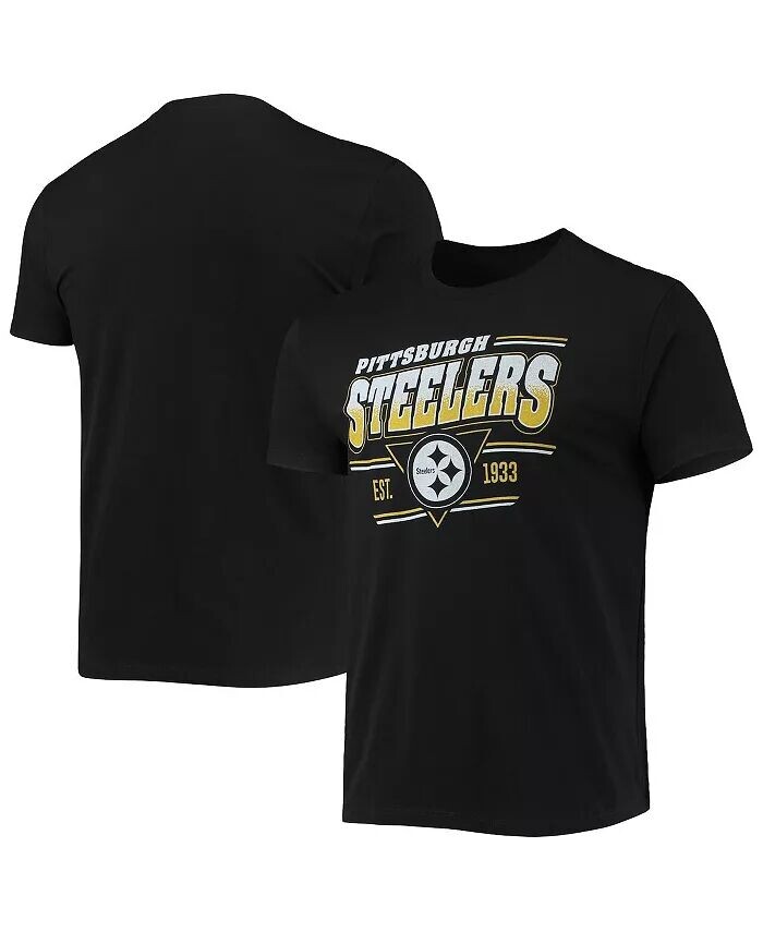 

Мужская черная футболка Pittsburgh Steelers Throwback Junk Food