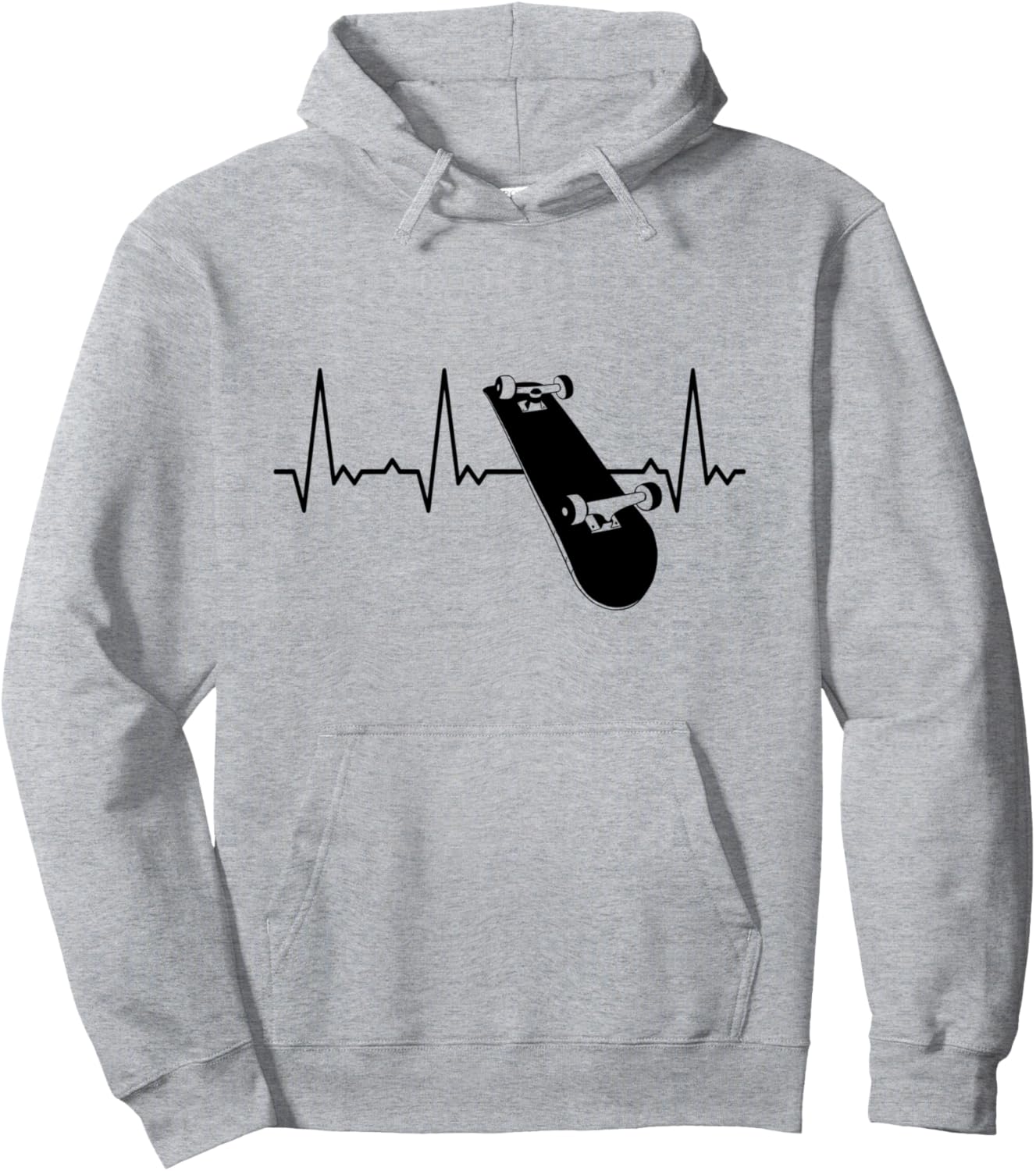 

Худи Heartbeat Skateboards Heartbeat Graphic Gifts For Women, Men, And Kids, серый