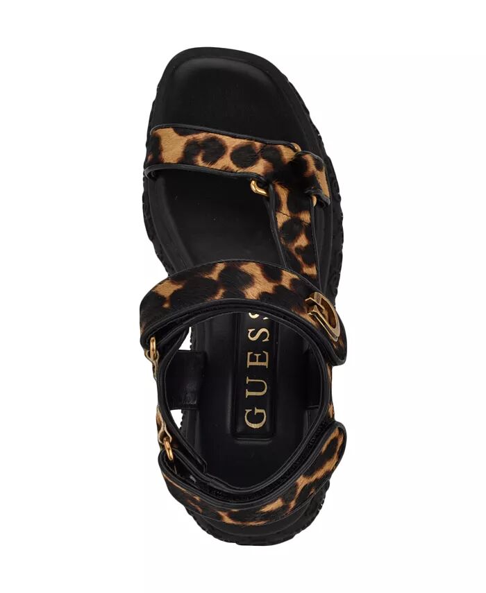 Женские сандалии Lanara Strappy Sport Quattro G Platform Footbed GUESS, мультиколор — фото 4