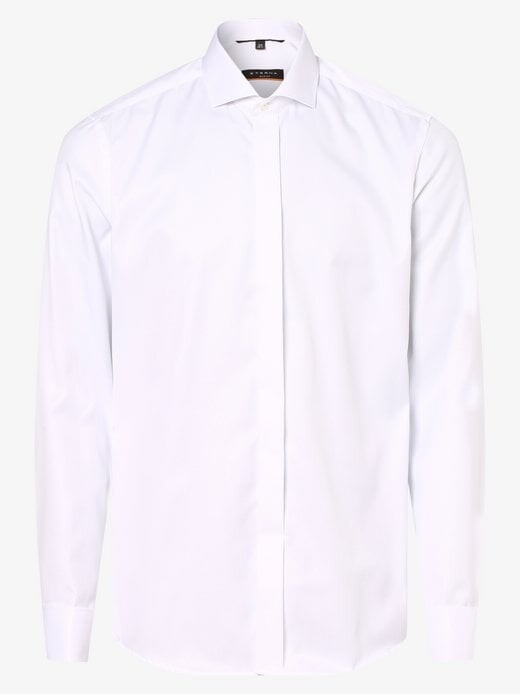 

Негладкая рубашка с отворотами на манжетах Eterna Slim Fit, белый