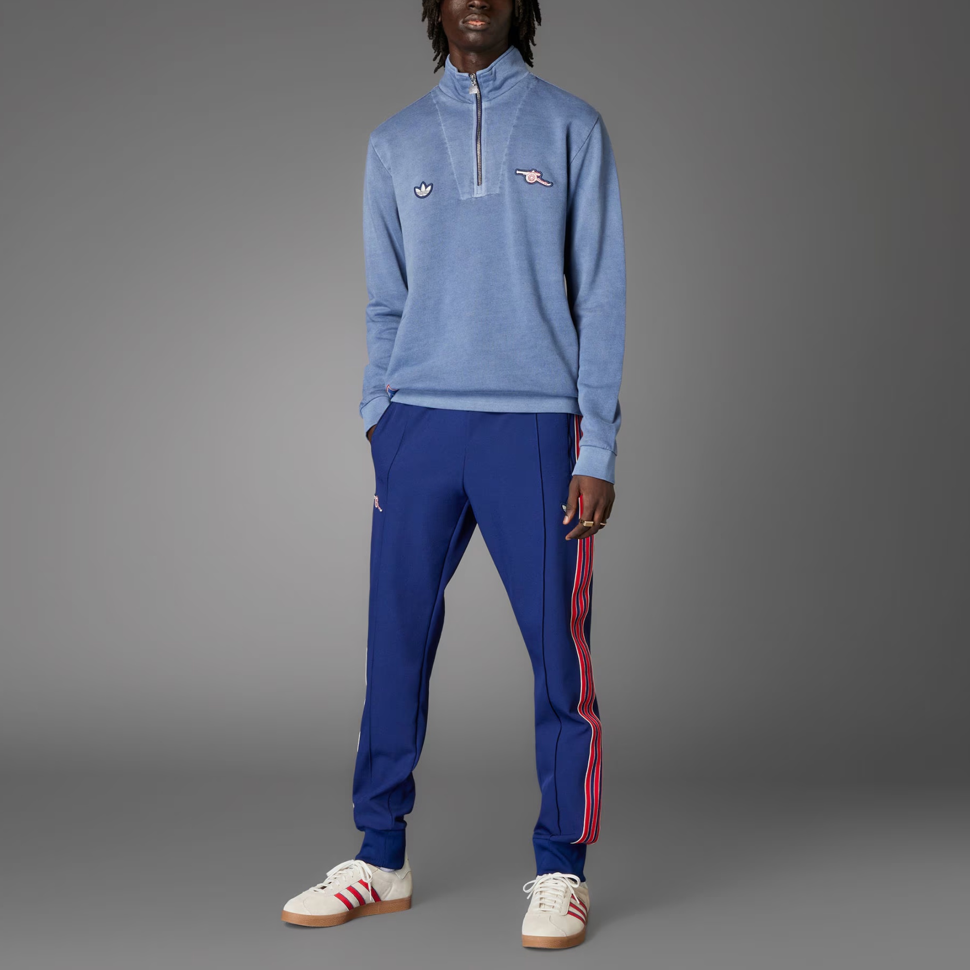 AdiClub Arsenal Terrace Icons Half Zip Top Adidas Originals, фиолетовый — фото 4