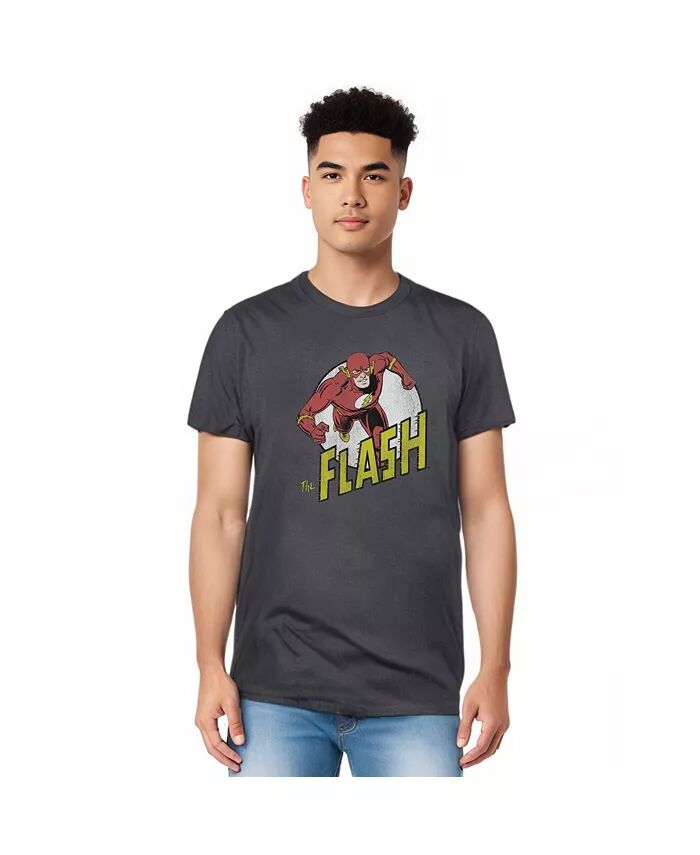 

Мужская футболка с коротким рукавом DC Comics Run Run для взрослых Flash, серый