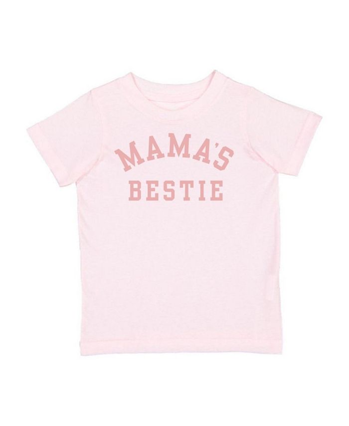 

Футболка с коротким рукавом "Mama's Bestie" для девочек - малышки, маленькие дети, подростки Sweet Wink, розовый