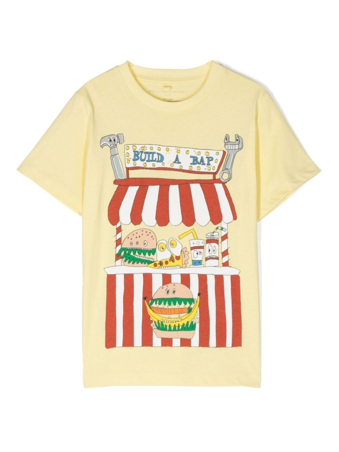 

Stella McCartney Kids футболка с принтом Veggie Burger Stand, желтый