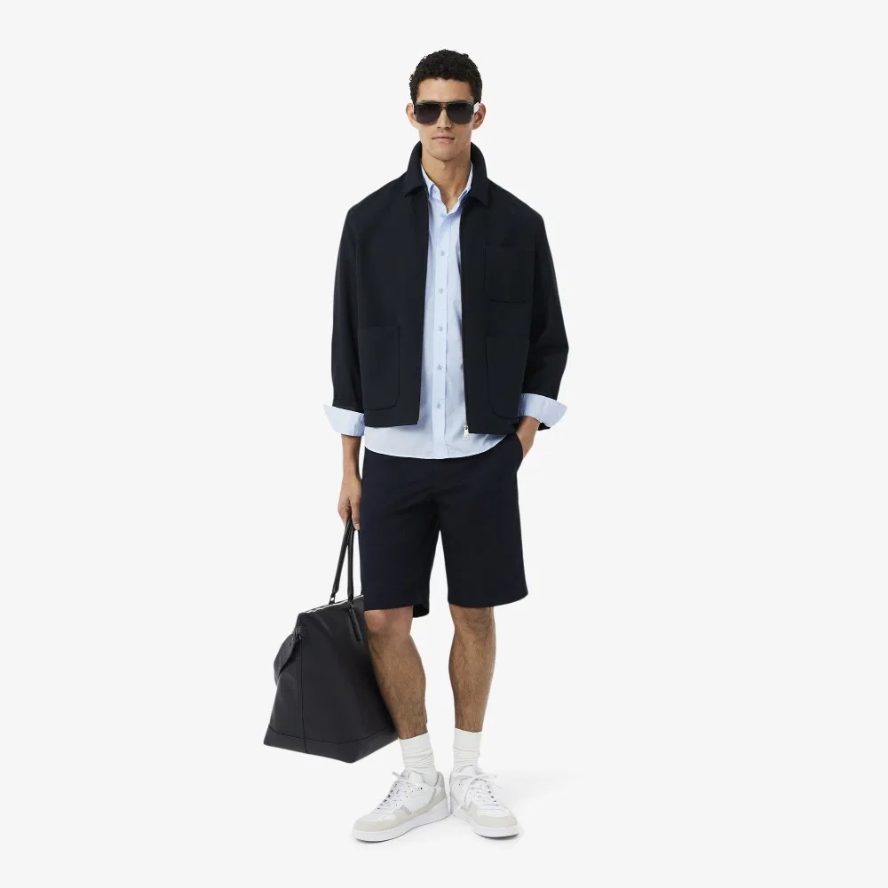 Мужская светло-голубая рубашка из лёгкого поплина от Lacoste — фото 4