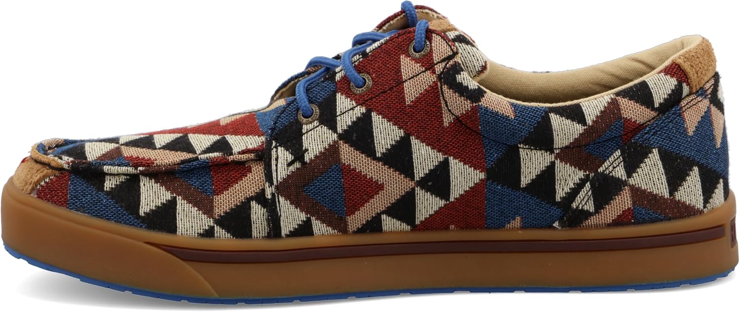 Мужские повседневные ковбойские кроссовки Twisted X в стиле Hooey Loper, светло-серые, 7 Graphic Pattern Canvas — фото 2