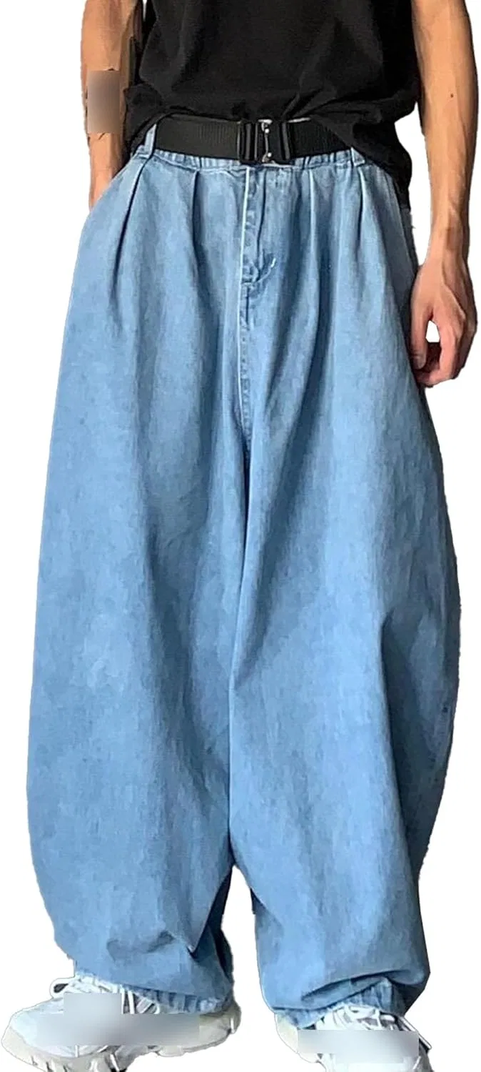 Джинсы свободные Men's Y2K, синие