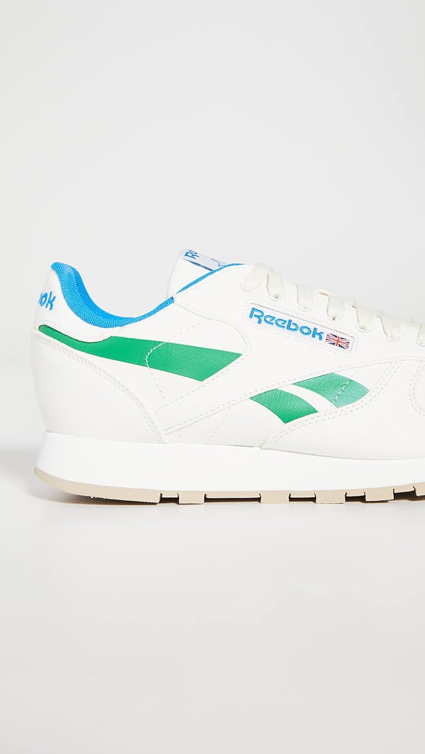 Кроссовки Reebok Classic Leather для мужчин, зеленый/синий — фото 4