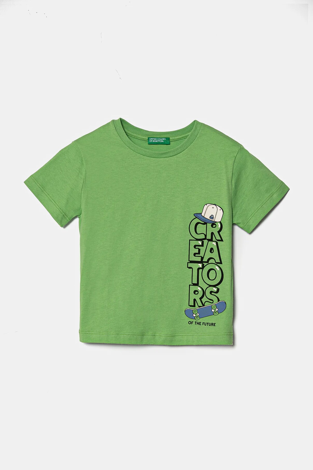 

Футболка из хлопка для детей United Colors Of Benetton, зеленый