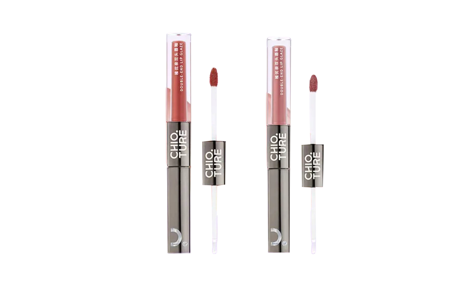 

Двойной стойкий блеск для губ с зеркальным эффектом, легко наносится, натуральный оттенок, 4,4 г*2 CHIOTURE