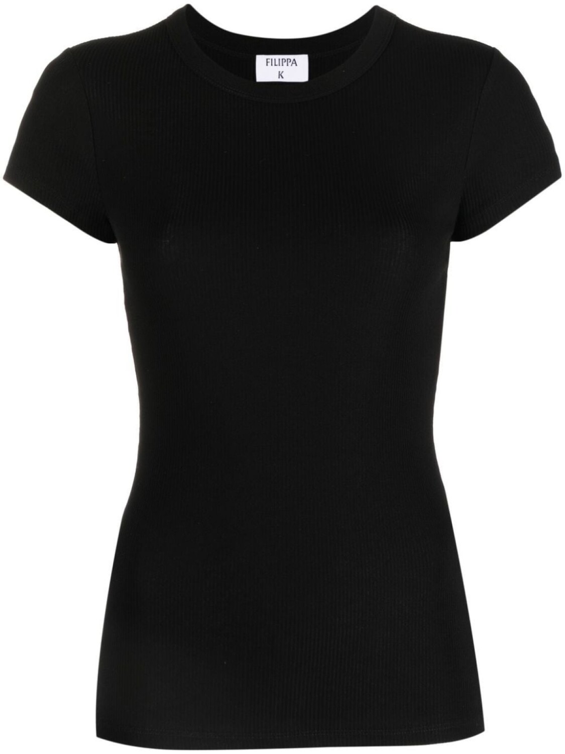 

Футболка в рубчик с короткими рукавами Filippa K, черный