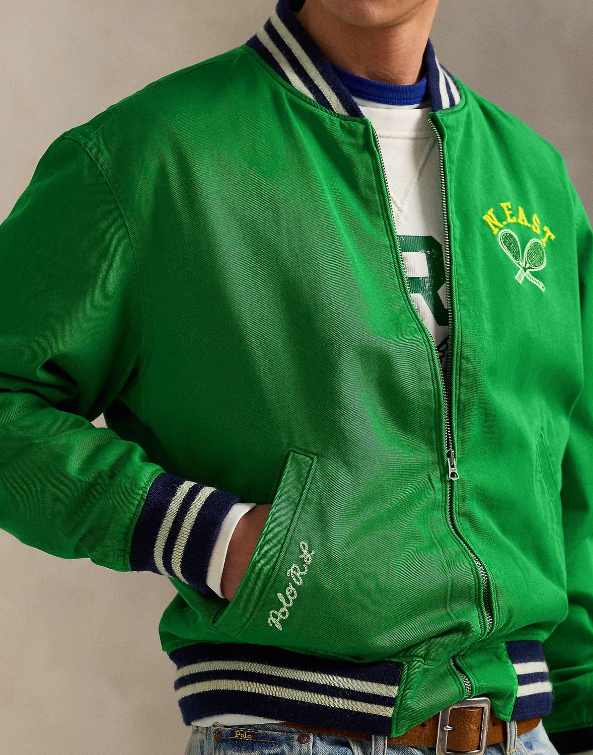 Куртка твиловая Polo Ralph Lauren зеленая — фото 4