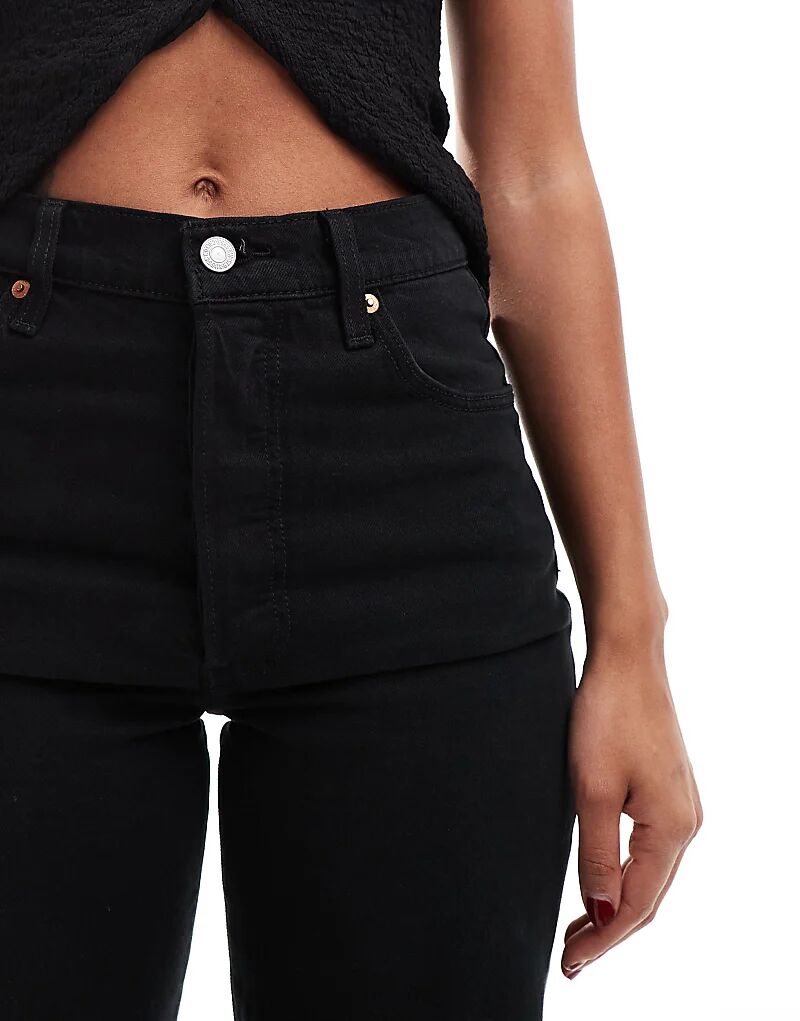 Джинсы Levi's Ribcage High Rise Long черного цвета — фото 4