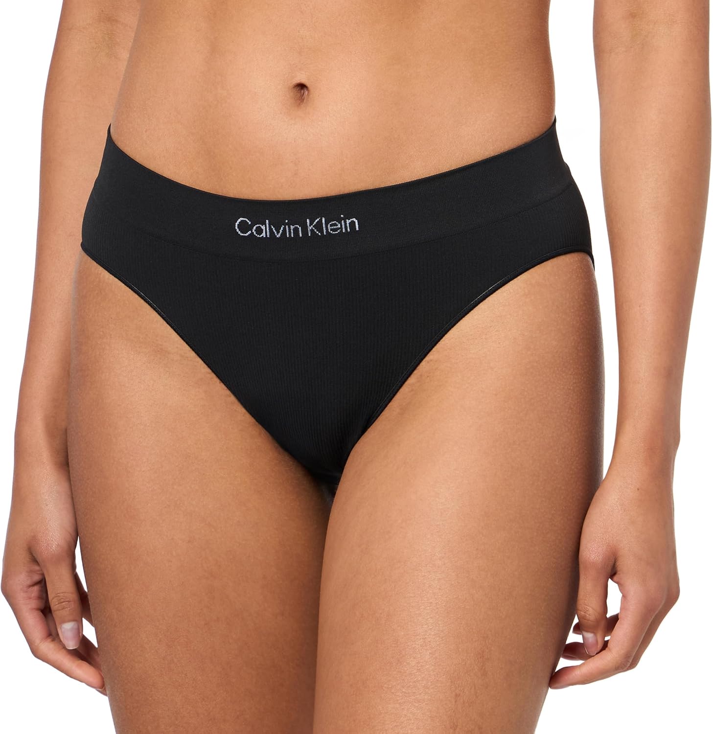 

Женские бесшовные трусы-слипы в рубчик Calvin Klein, 3 пары, Black/Ashford Grey/Nymphs Thigh