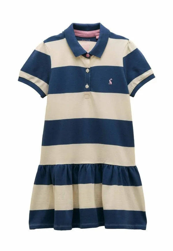 Поло-Рубашка стандартного кроя, повседневное платье Joules, Navy White