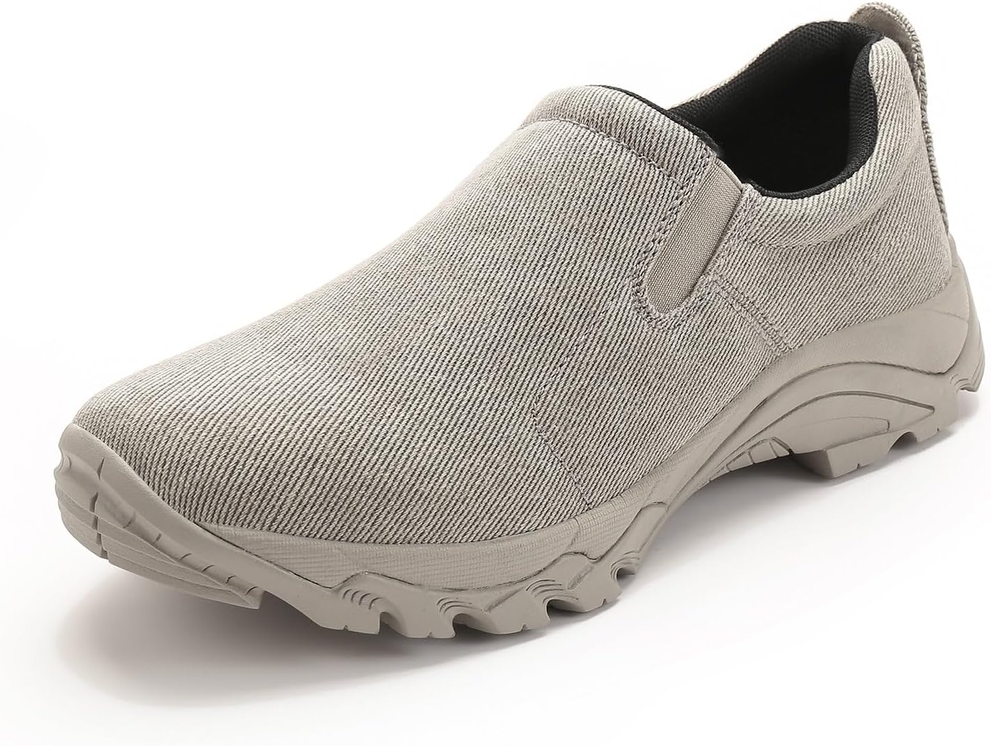 

Мужские водонепроницаемые слипоны, легкие камуфляжные садовые туфли, удобная ходьба с стальной вставкой R Runfun, белый/серый