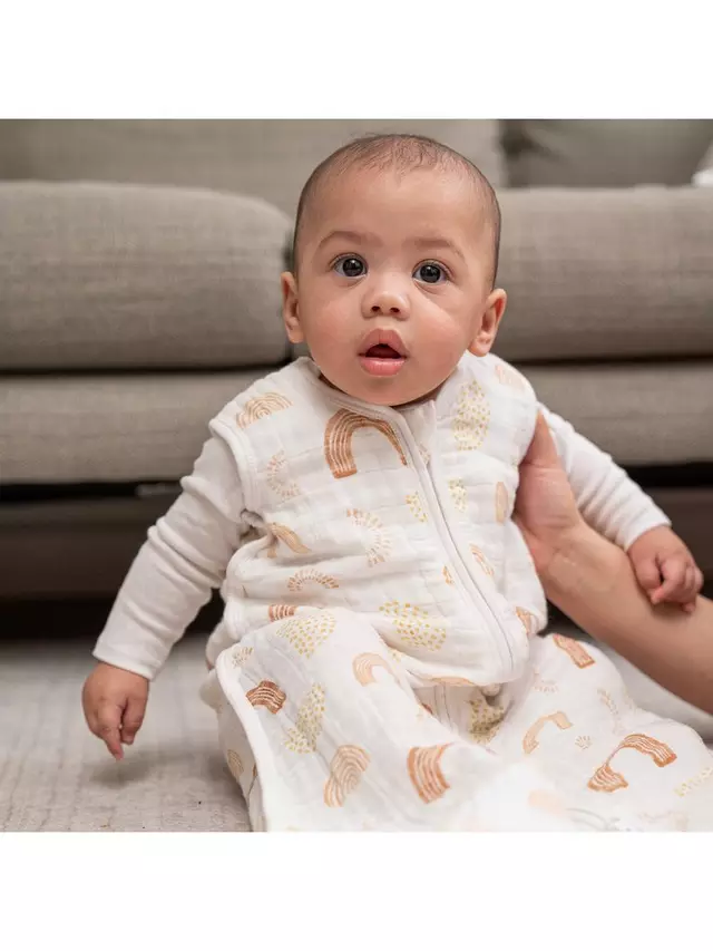 

Детский спальный мешок Aden + Anais Classic Muslin Rising Baby, белый