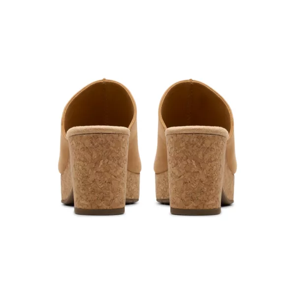 Стильные женские босоножки на танкетке Nerisa Vine Clarks, цвет light tan nubuck — фото 3