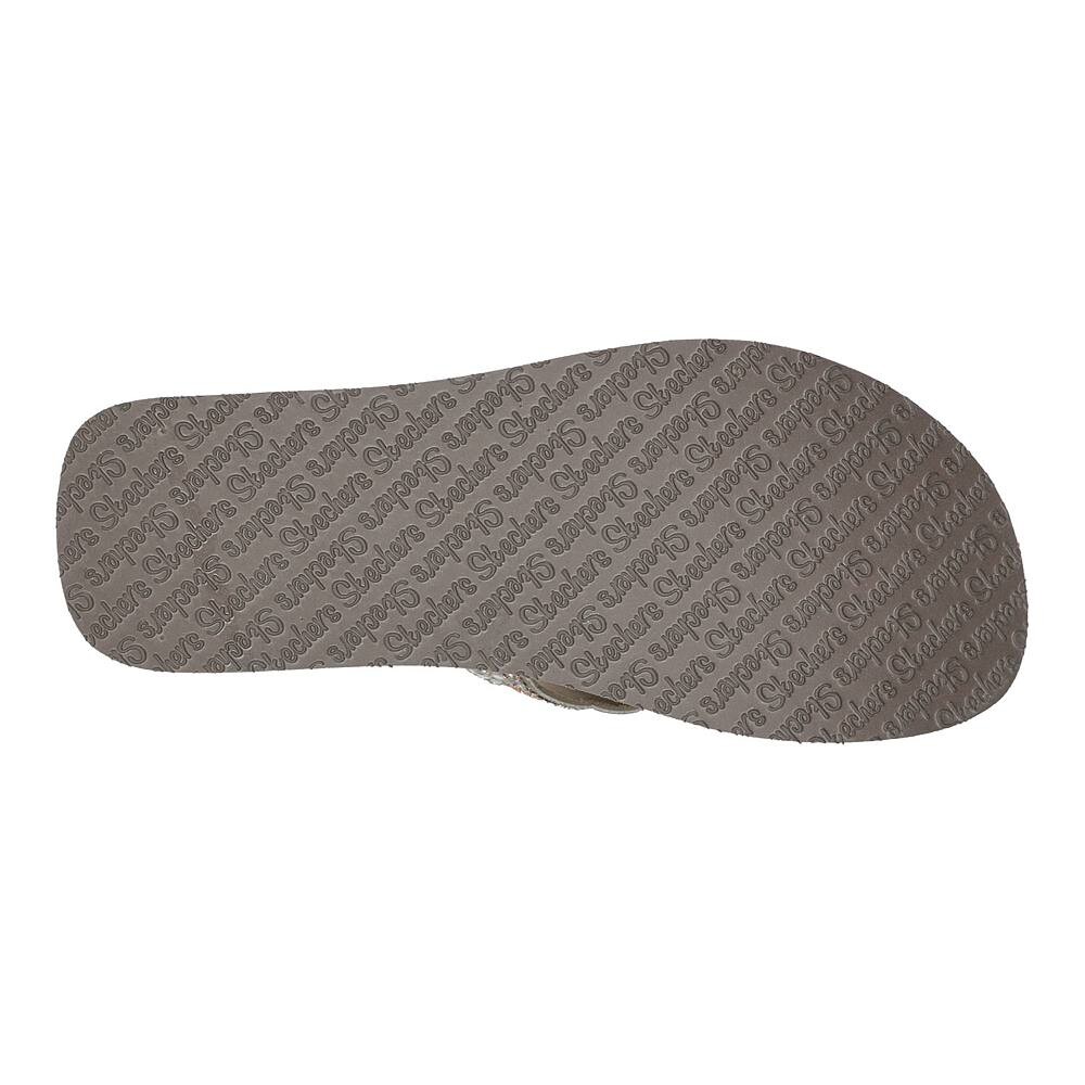 Женские сандалии Skechers Cali Vinyasa Happy Spring на танкетке с ремешками, цвет Taupe — фото 4