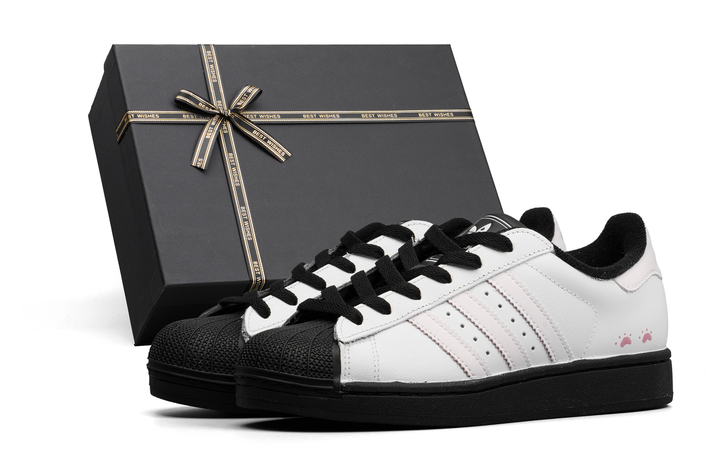 

Adidas Originals Superstar 2 Sweetheart Paw Low top детские скейтборд кроссовки White Unisex