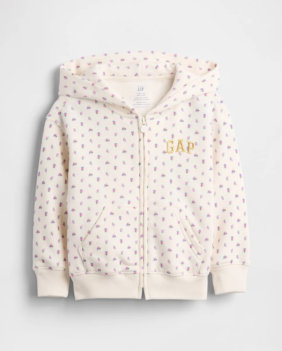 

Винтажная детская толстовка на молнии Gap, белый