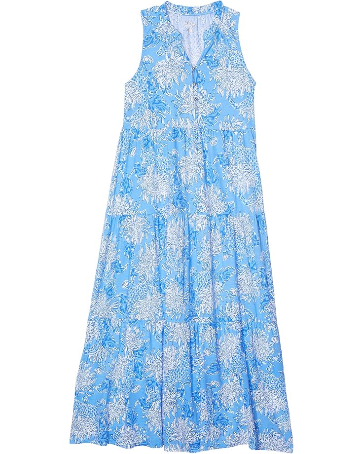 

Платье Lilly Pulitzer Kids Mini Malone Maxi Dress, цвет Boca Blue Croc/Lock It