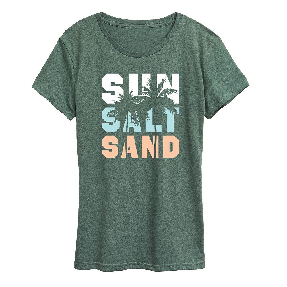 

Женская футболка с рисунком Sun Salt Sand Licensed Character, цвет Heather Juniper