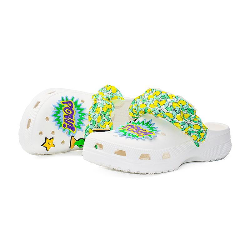 OUBT Нишевые хип-хоп стиль, взрывной цитрус лимон клоги men's white — фото 3