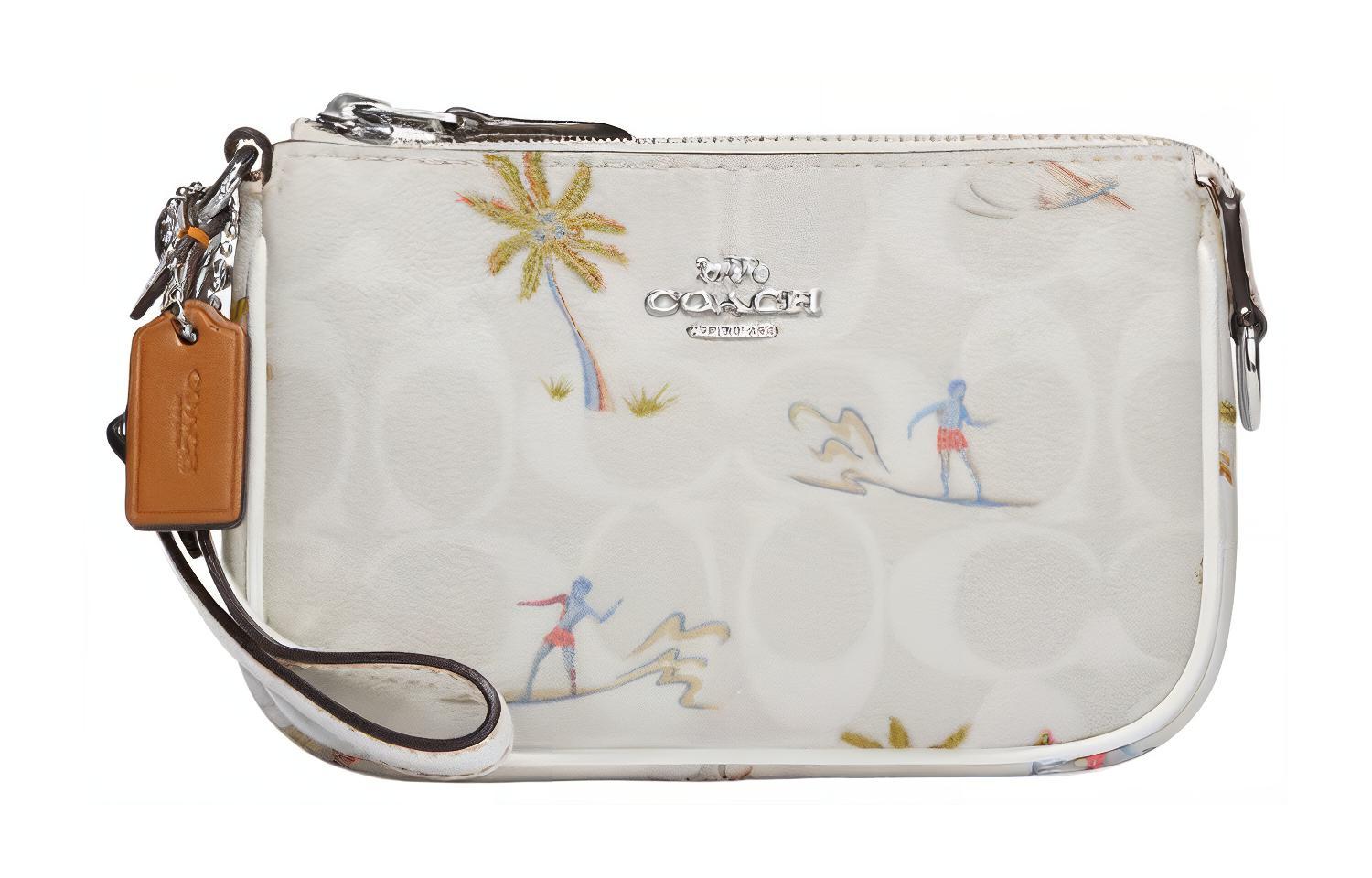 

Кожаный клатч-кошелек Nolita мини женский белый COACH