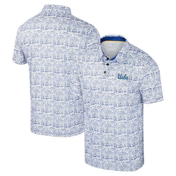 

Мужская синяя поло ucla bruins it's time! allover print Colosseum